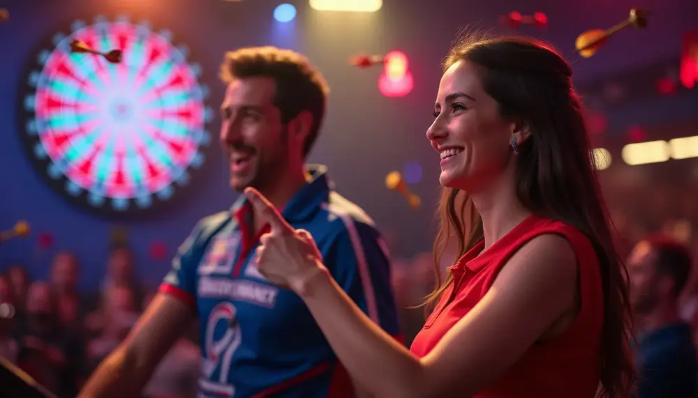 Promi-Darts-WM 2026: Gian van Veen spielt mit Cathy Hummels im Team